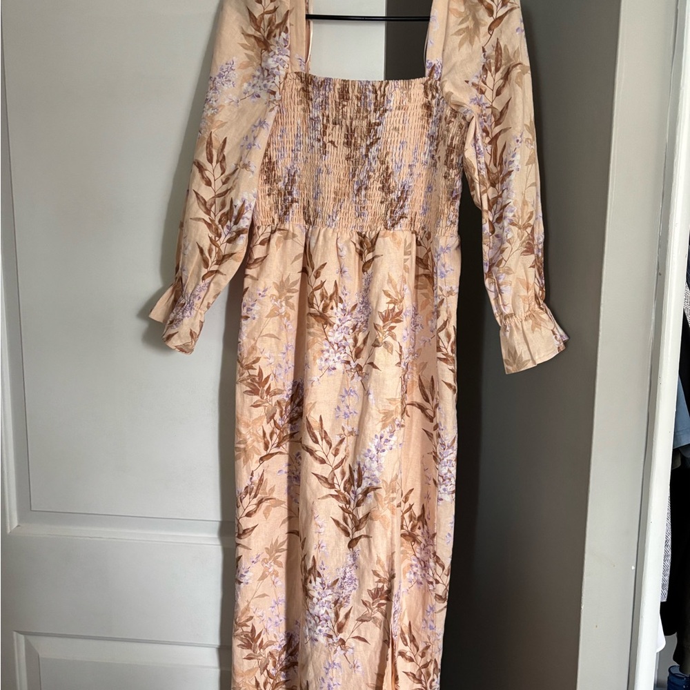 Floral Print Cream Dress